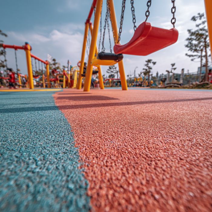 יציקת משטחי גומי לחצר